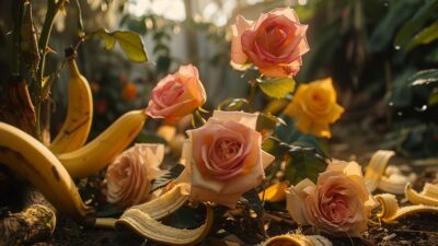 Utilisez vos peaux de banane pour donner un coup de pouce naturel à vos rosiers